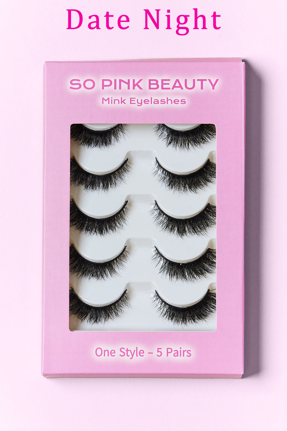 Pestañas postizas de visón SO PINK BEAUTY, 5 pares