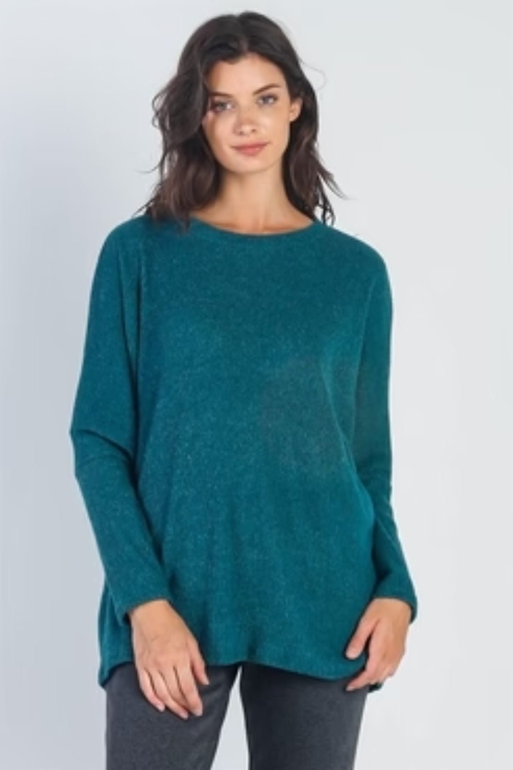 Cherish Apparel Round Neck Long Sleeve Sweater - Admiresty