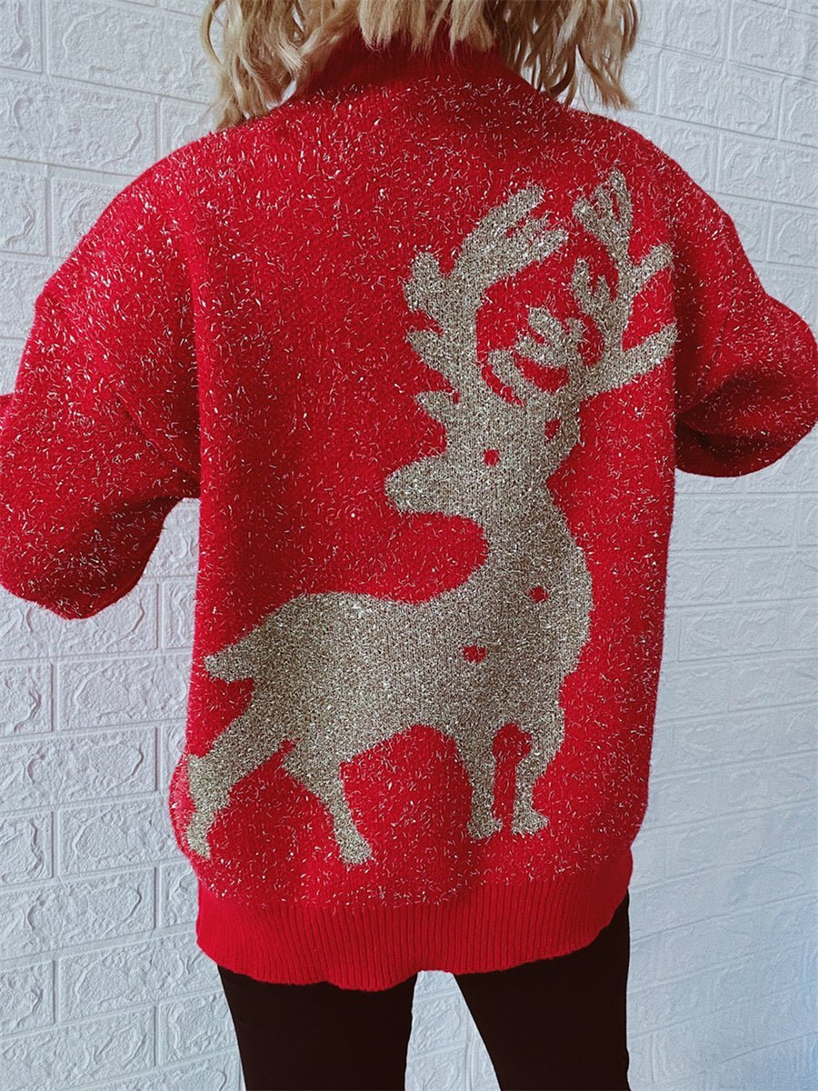 Christmas Element Round Neck Sweater - Admiresty