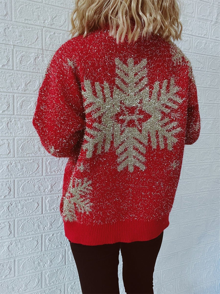 Christmas Element Round Neck Sweater - Admiresty