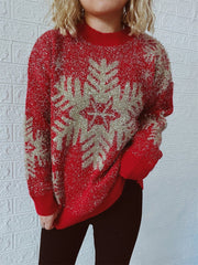 Christmas Element Round Neck Sweater - Admiresty