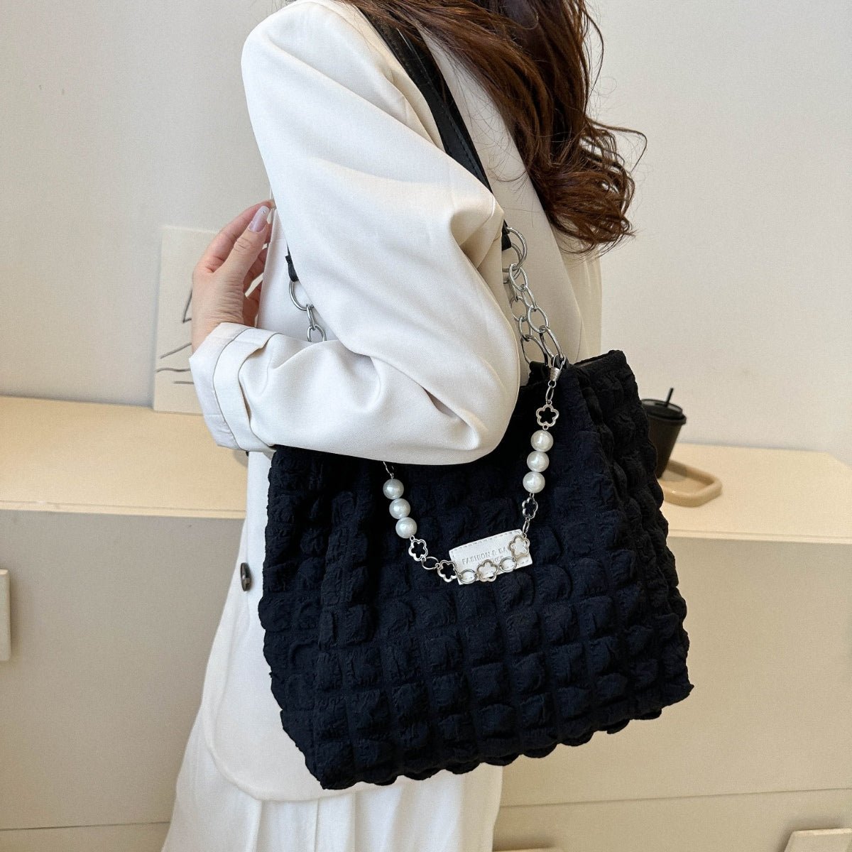 Cloud Puffy Polyester Tote Bag - Admiresty