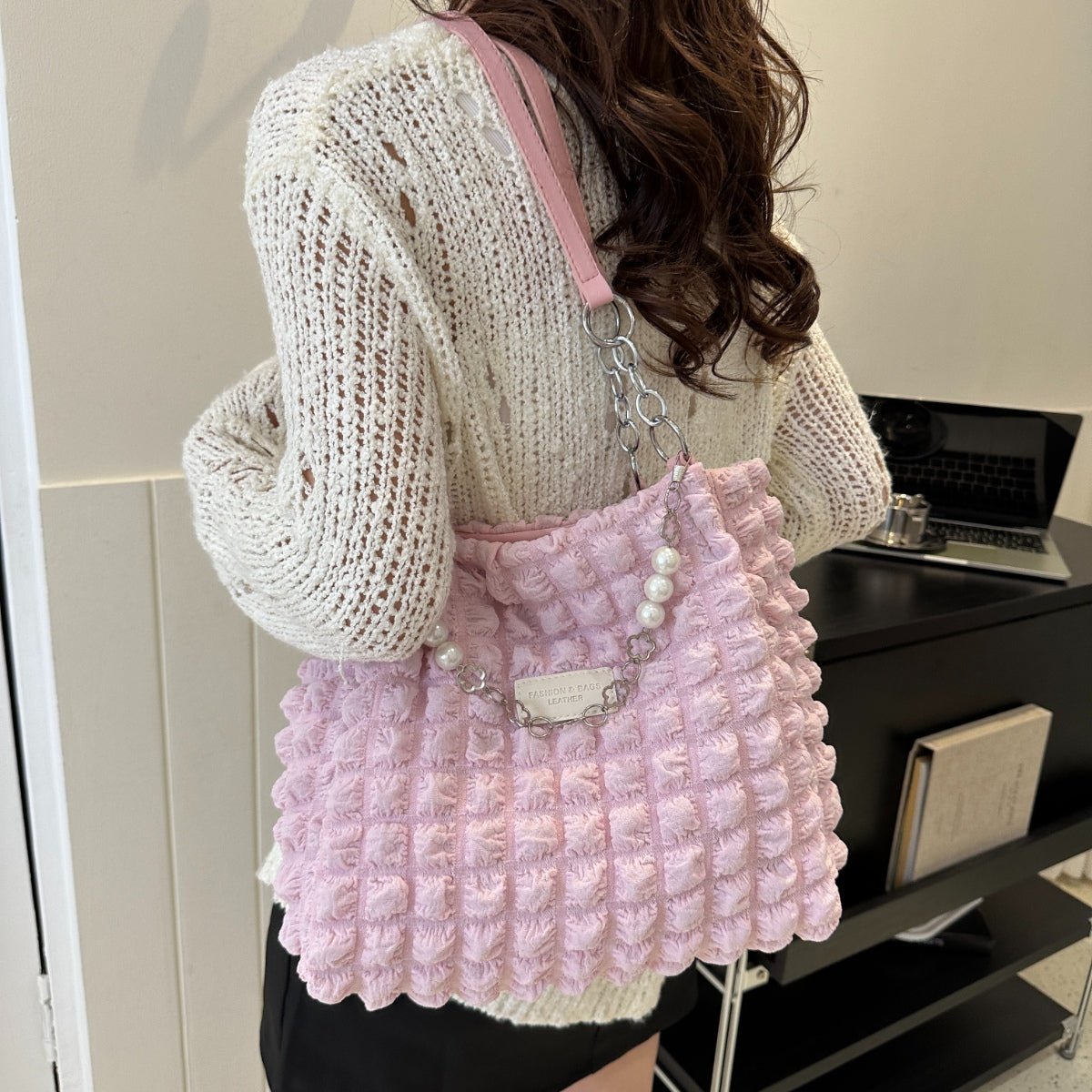 Cloud Puffy Polyester Tote Bag - Admiresty