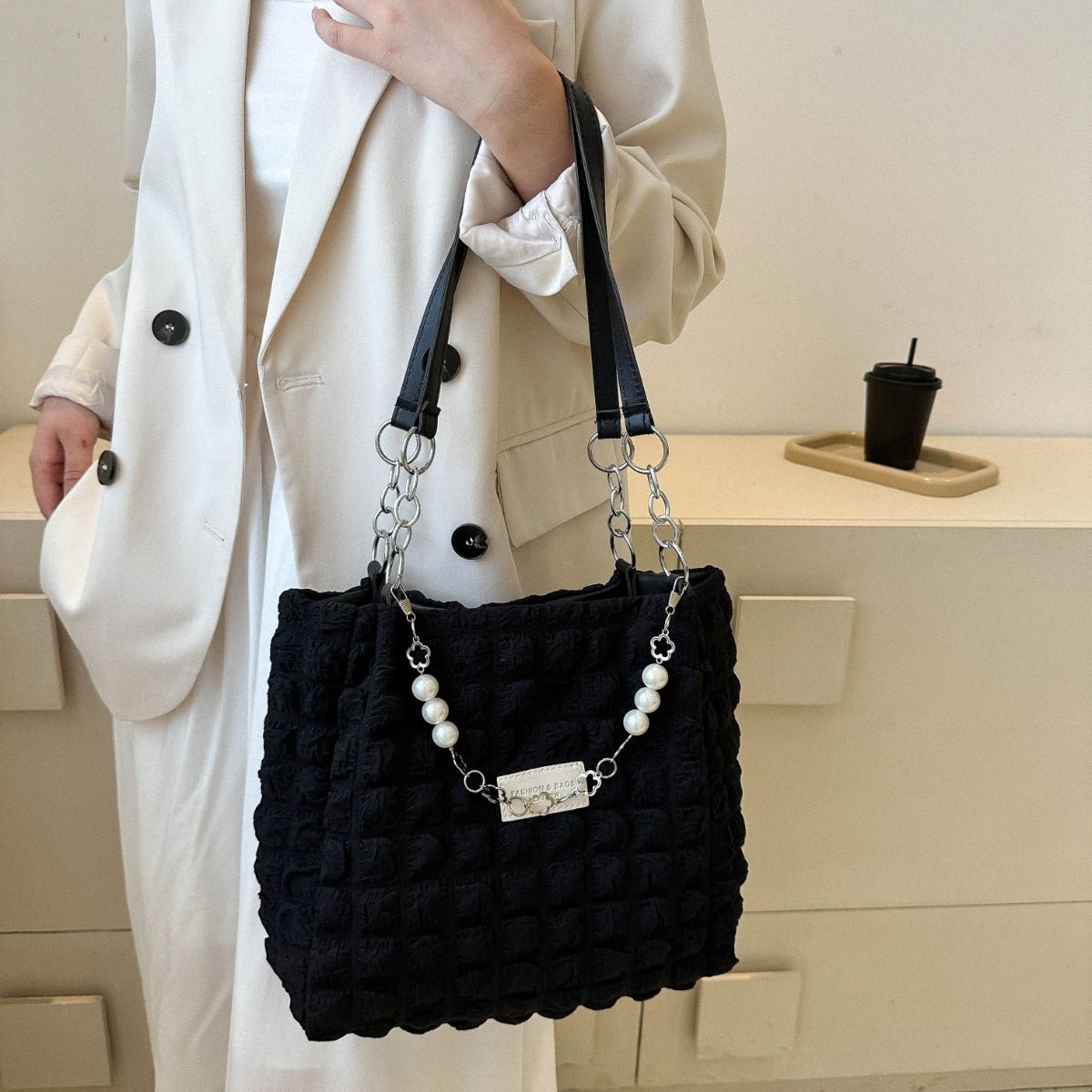 Cloud Puffy Polyester Tote Bag - Admiresty