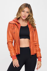 Coalition LA Double Zip Hooded Long Sleeve Jacket - Admiresty