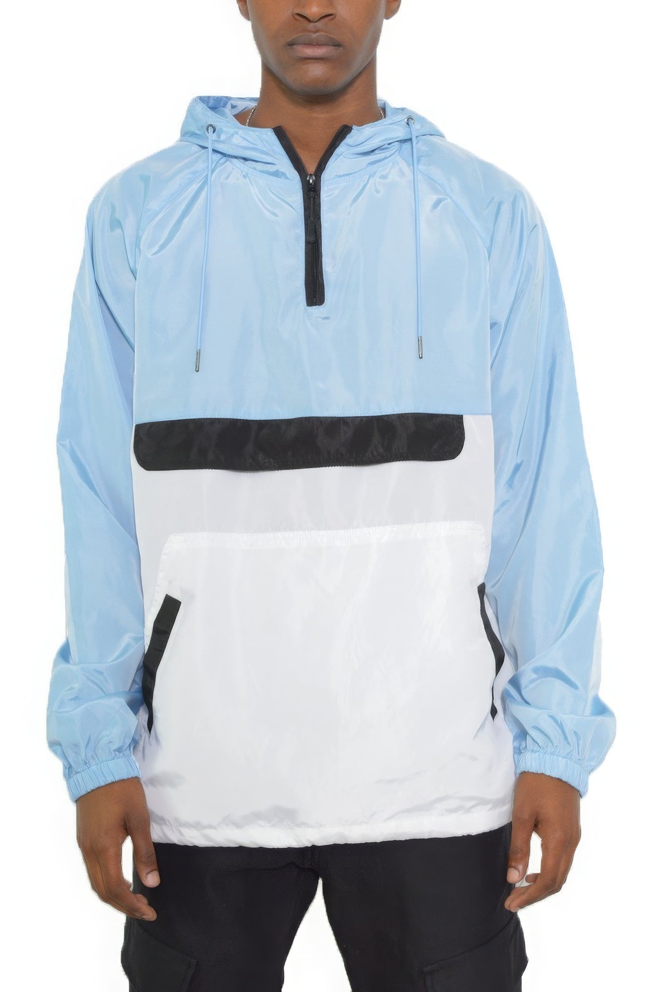 Color Block Anorak Jacket Pullover Windbreaker - Admiresty