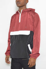 Color Block Anorak Jacket Pullover Windbreaker - Admiresty