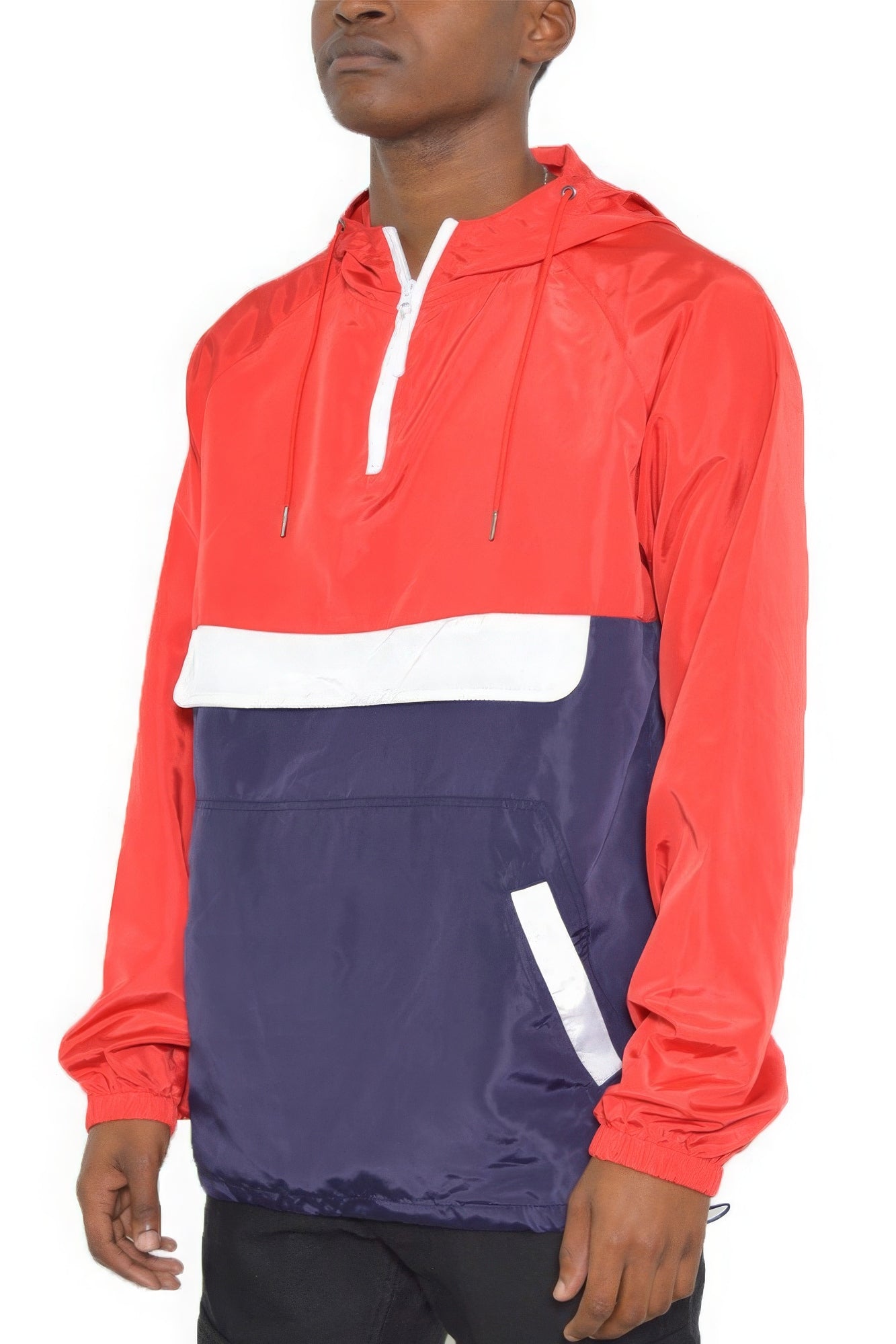 Color Block Anorak Jacket Pullover Windbreaker - Admiresty