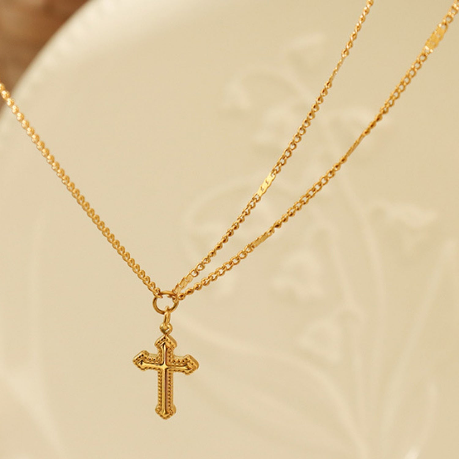 Cross Pendant Titanium Steel Necklace - Admiresty