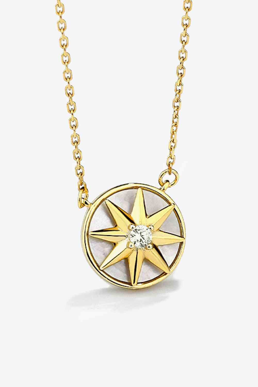 Cubic Zirconia Star Pendant Necklace - Admiresty