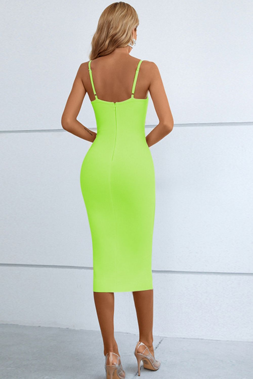 Cutout Spaghetti Strap Bodycon Dress - Admiresty