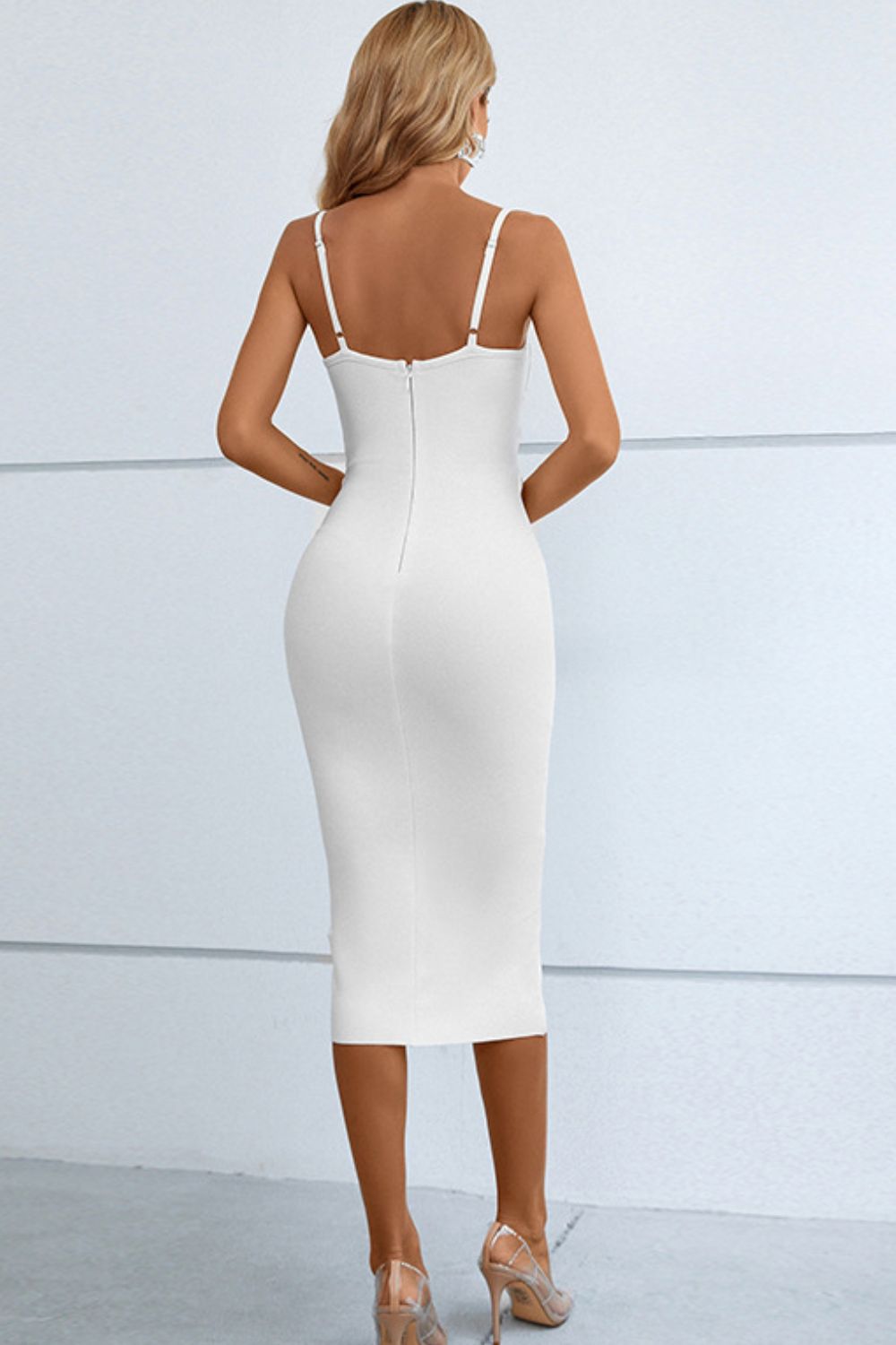 Cutout Spaghetti Strap Bodycon Dress - Admiresty