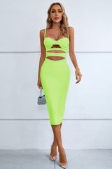 Cutout Spaghetti Strap Bodycon Dress - Admiresty