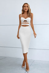 Cutout Spaghetti Strap Bodycon Dress - Admiresty