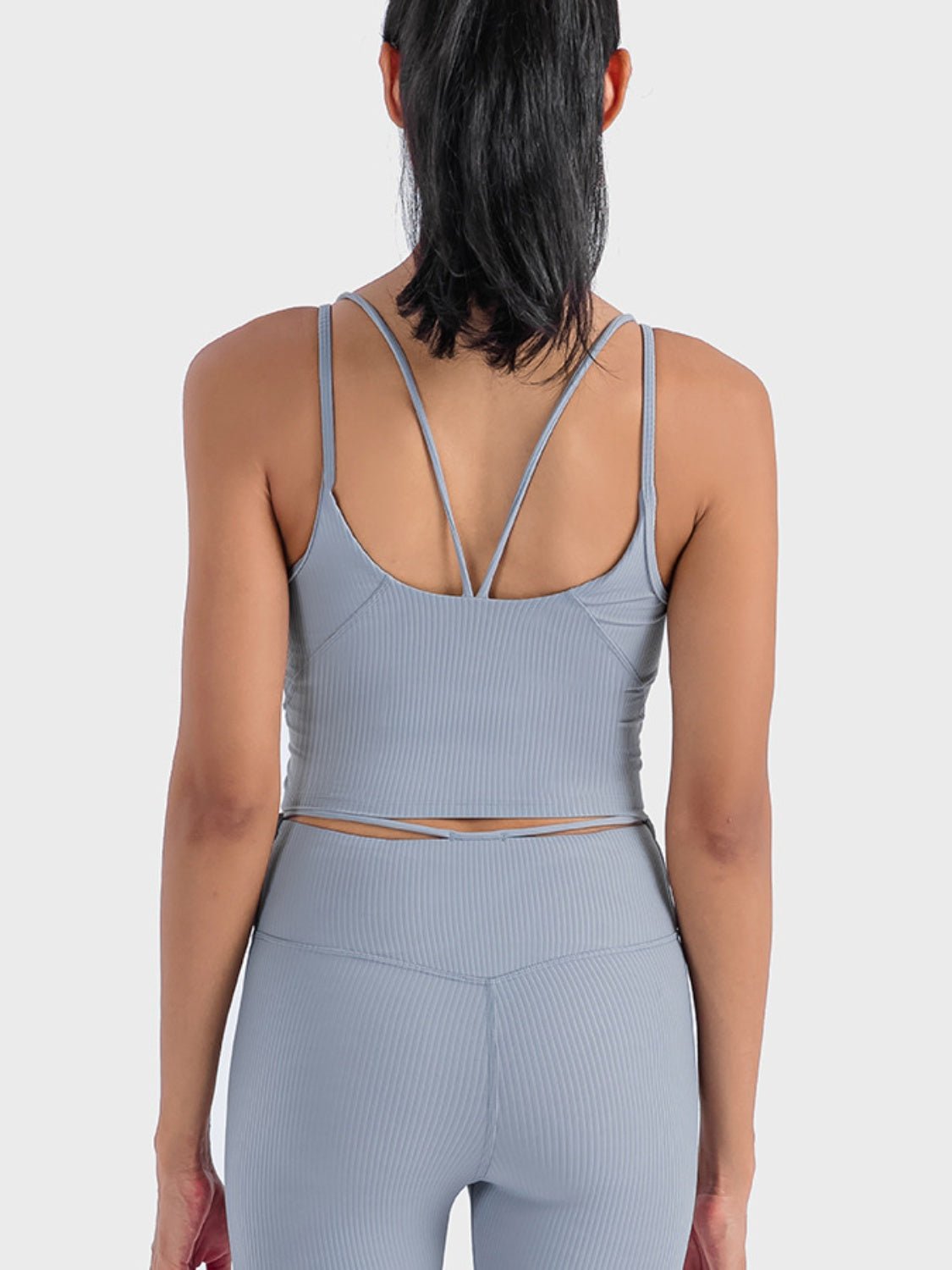 Double Strap Ribbed Sports Cami - Admiresty