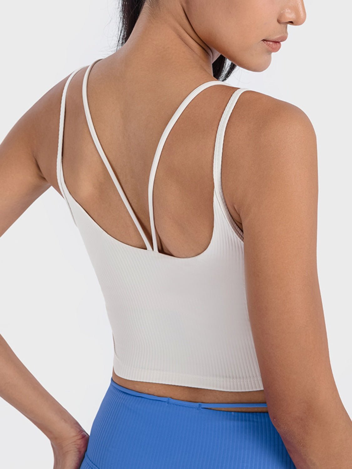 Double Strap Ribbed Sports Cami - Admiresty