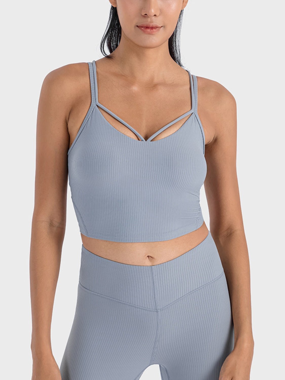 Double Strap Ribbed Sports Cami - Admiresty