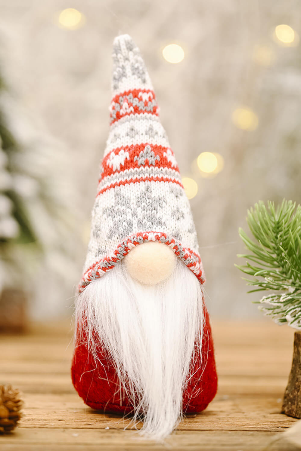 3-Pack Christmas Snowflake Hat Faceless Gnomes