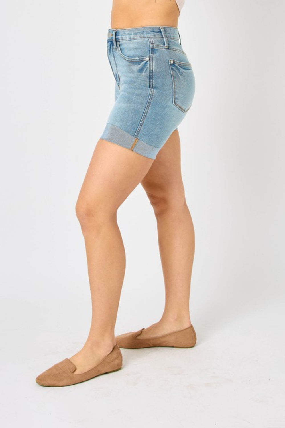 Judy Blue Full Size Tummy Control Denim Shorts