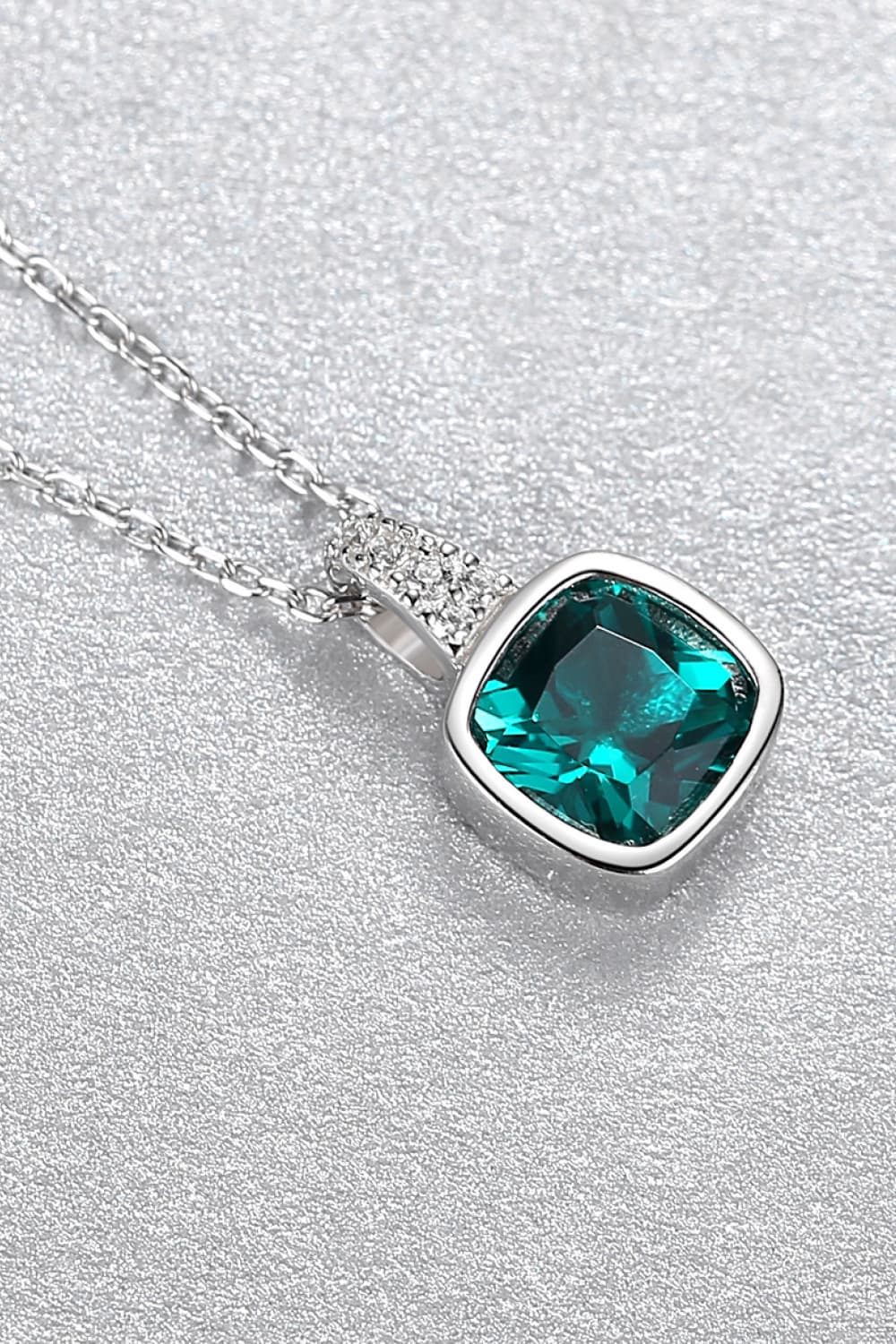 Zircon Pendant 925 Sterling Silver Necklace